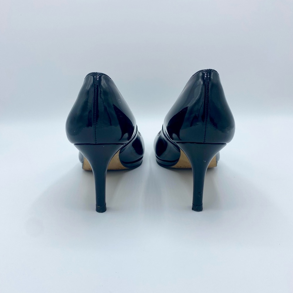 L.K. Bennett Black Patent Leather Platform Pump Court Shoe Size 36.5 / US 5.5 - Picture 7 of 16